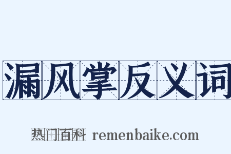漏风掌反义词是什么意思的图片